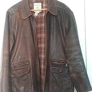 Womens brown leather jacket